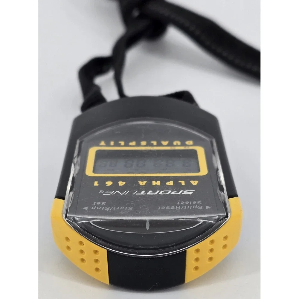 Sportline Alpha 461 Dual Split Timer Stopwatch Sports Fitness w/‎ Lanyard Tested